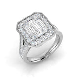 Diamond Hamptob Baguette & Brilliant Ring | 2ct