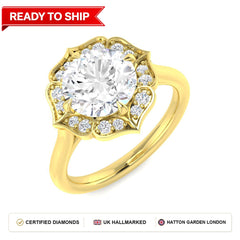 Lab grown diamond earring