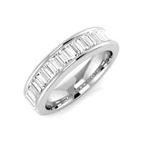 Baguette Diamond Half Eternity Ring 0.50–1.25ct | Channel Set | UK Hallmarked