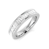 0.50-1.50ct Lab-Grown D/VVS Baguette Cut Diamond Channel Set Half Eternity Ring.