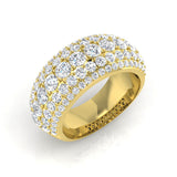 3.0Ct Round Diamond Pave Ring Hallmarked Gold & Platinum