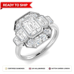 Lab grown diamond earring