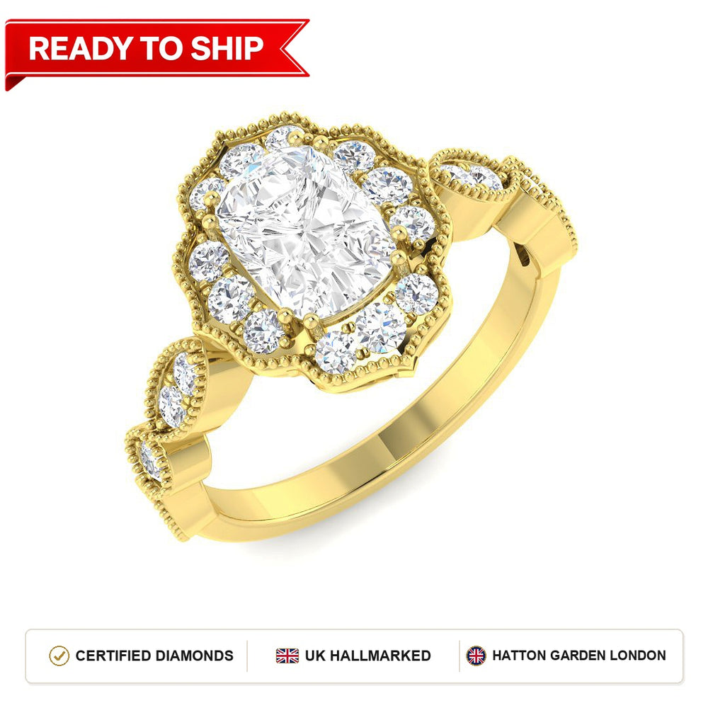 Lab grown diamond earring