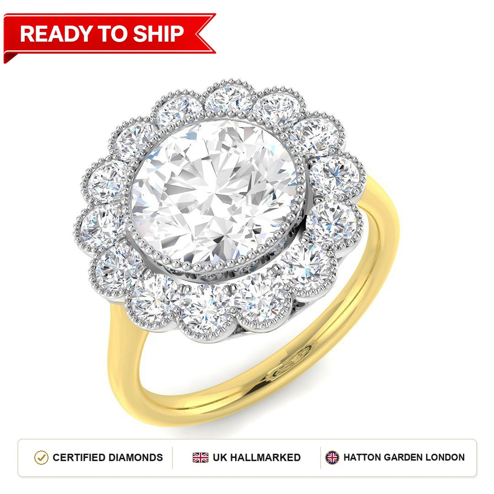 Lab grown diamond earring