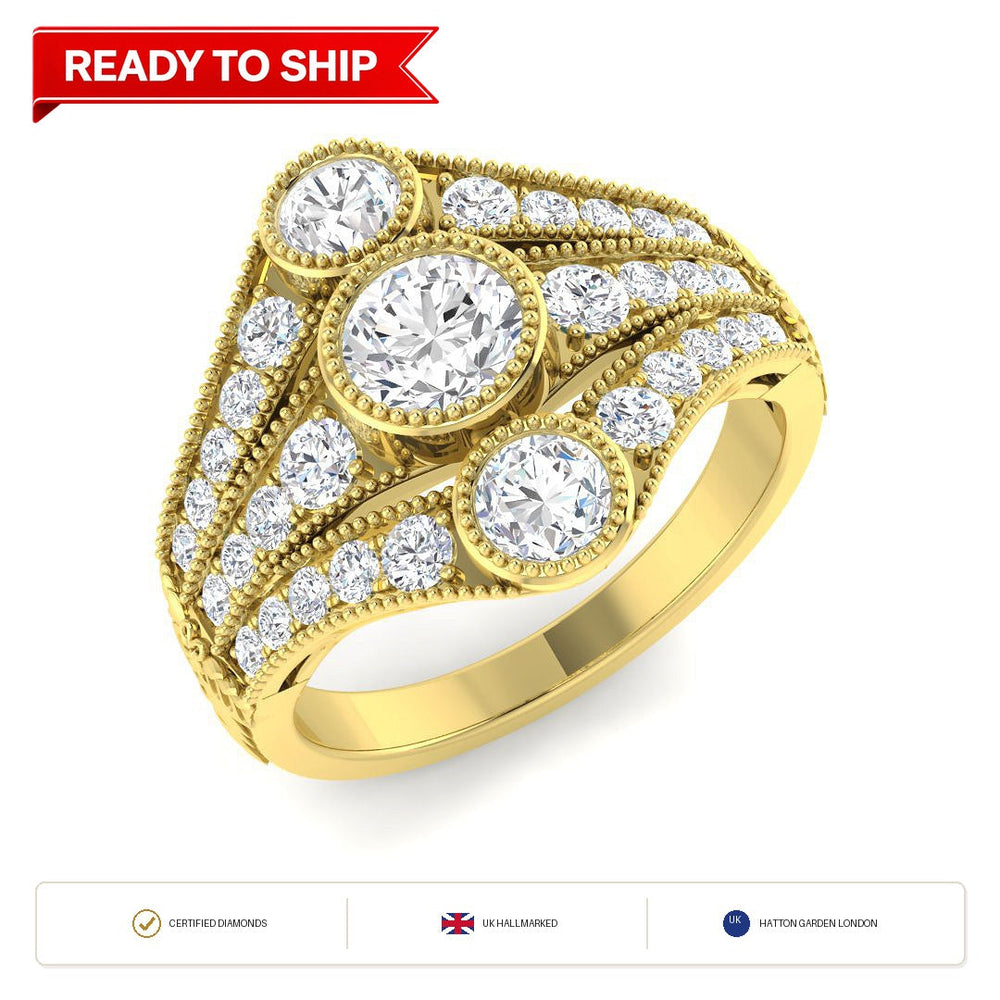 Lab grown diamond earring
