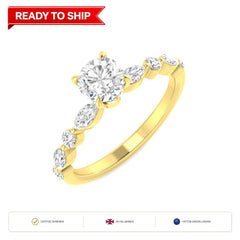 Lab grown diamond earring