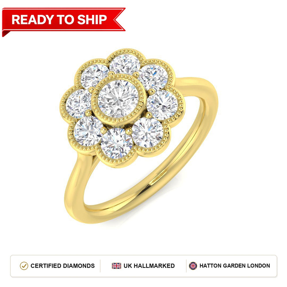 Lab grown diamond earring