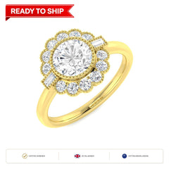 Lab grown diamond earring