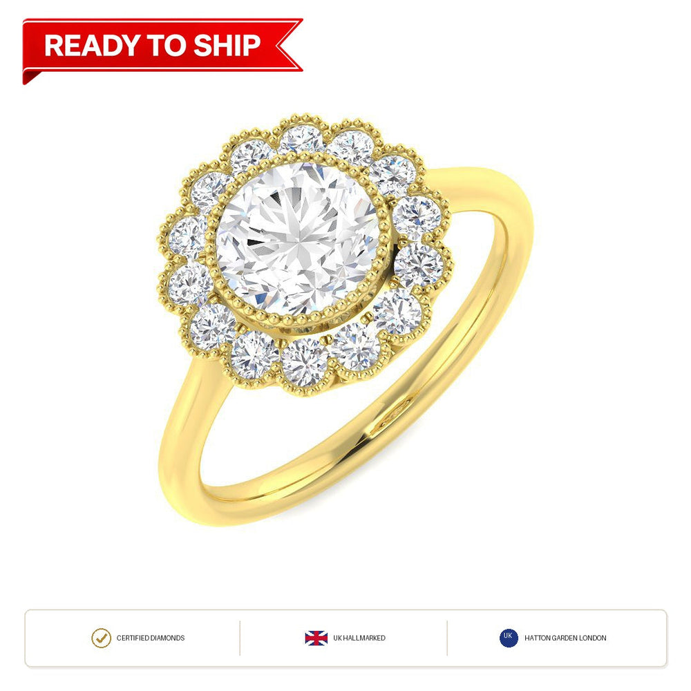 Lab grown diamond earring