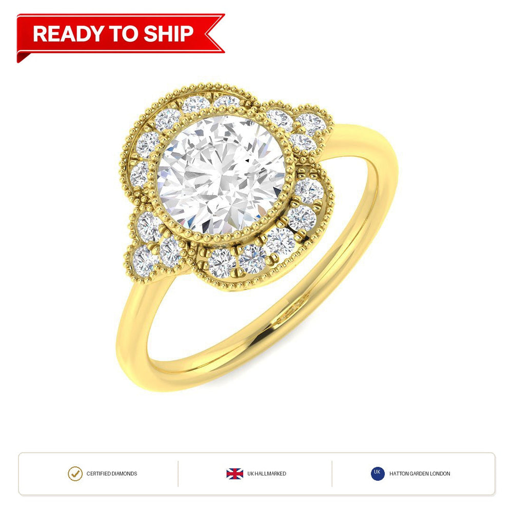 Lab grown diamond earring