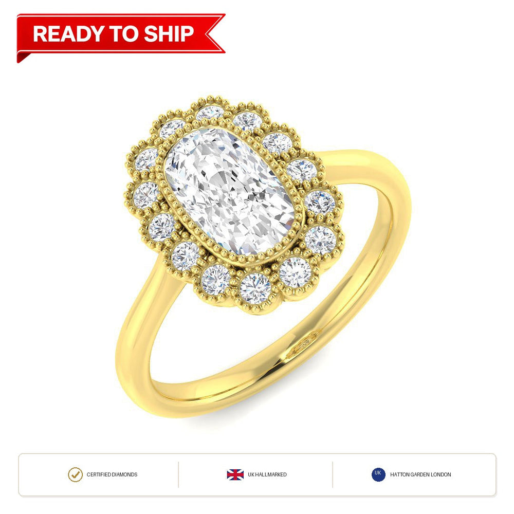 Lab grown diamond earring