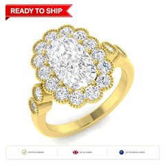 Lab grown diamond earring