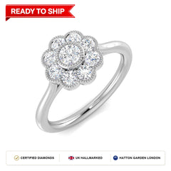 Lab grown diamond earring