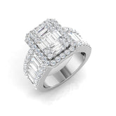 Diamond kwibdob Baguette & Brilliant Ring | 2.25ct