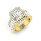 Diamond kwibdob Baguette & Brilliant Ring | 2.25ct