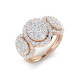 Diamond Oxford Pave Ring | 1.75ct | Hallmarked Gold & Platinum