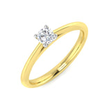 0.18Ct Lab Grown Diamond Ring in 18k Two Tone | Ring Size - M