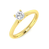 Solitaire Diamond Ring, Yellow Gold Engagement Ring