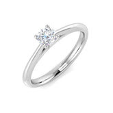 9ct White Gold 0.25ct Natural Diamond Engagement Ring