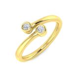 Lab-Grown Diamond 2 Stone Ring | 0.15ct | Hallmarked Gold & Platinum