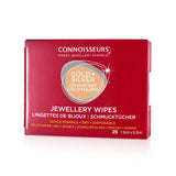 Connoisseurs Gold & Silver Jewellery Wipes – Luxury Anti-Tarnish Cleaning Wipes for Instant Sparkle