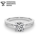 IGI-Labor-Grown-Diamant-Solitär-Verlobungsring im Rundschliff (D-VVS).