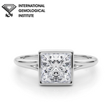 IGI-Labor-gezüchteter Prinzessschliff-Diamant D-VVS Solitär-Verlobungsring – Geschenk für Sie.