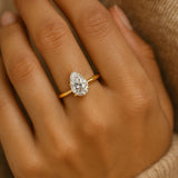 IGI Lab-Grown Pear Diamond 6 Prong Set Solitaire Engagement Ring, D Color VVS Clarity