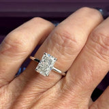 Radiant Cut Diamond Solitaire Engagement Ring in White Gold | Natural & Lab Grown Diamond