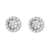 1.00Ct Lab Grown Diamond Flower Studs Earring in White Gold