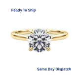 0.75Ct Prong Set Lab Grown Diamond Solitaire Engagement Ring in 9K Yellow & White Gold
