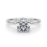 Engagement Ring For Women Natural Round Solitaire Diamond, G-H Color SI Clarity