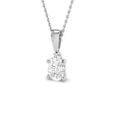 Pear Shape Lab Grown Diamond Pendant in 18K White Gold – UK Hallmarked