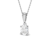 Pear Shape Lab Grown Diamond Pendant in 18K White Gold – UK Hallmarked