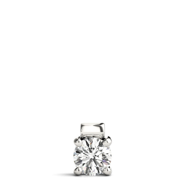 D-VVS Lab-Grown Round Solitaire Diamond Pendant For Women.