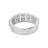 0.85 Carat F/SI Half Eternity Ring
