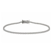 WGI 2.25ct FG/VS-SI Natural Diamond Tennis Bracelet,Platinum Ready To Ship
