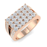 White gold men’s full diamond surface ring