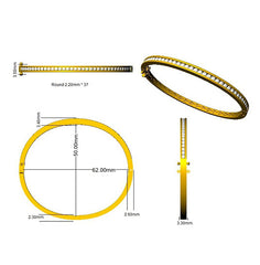 1.5 Carat D-E/VS Lab Grown Round Diamond Channel Set Bangle 9k Yellow Gold Ready To Ship