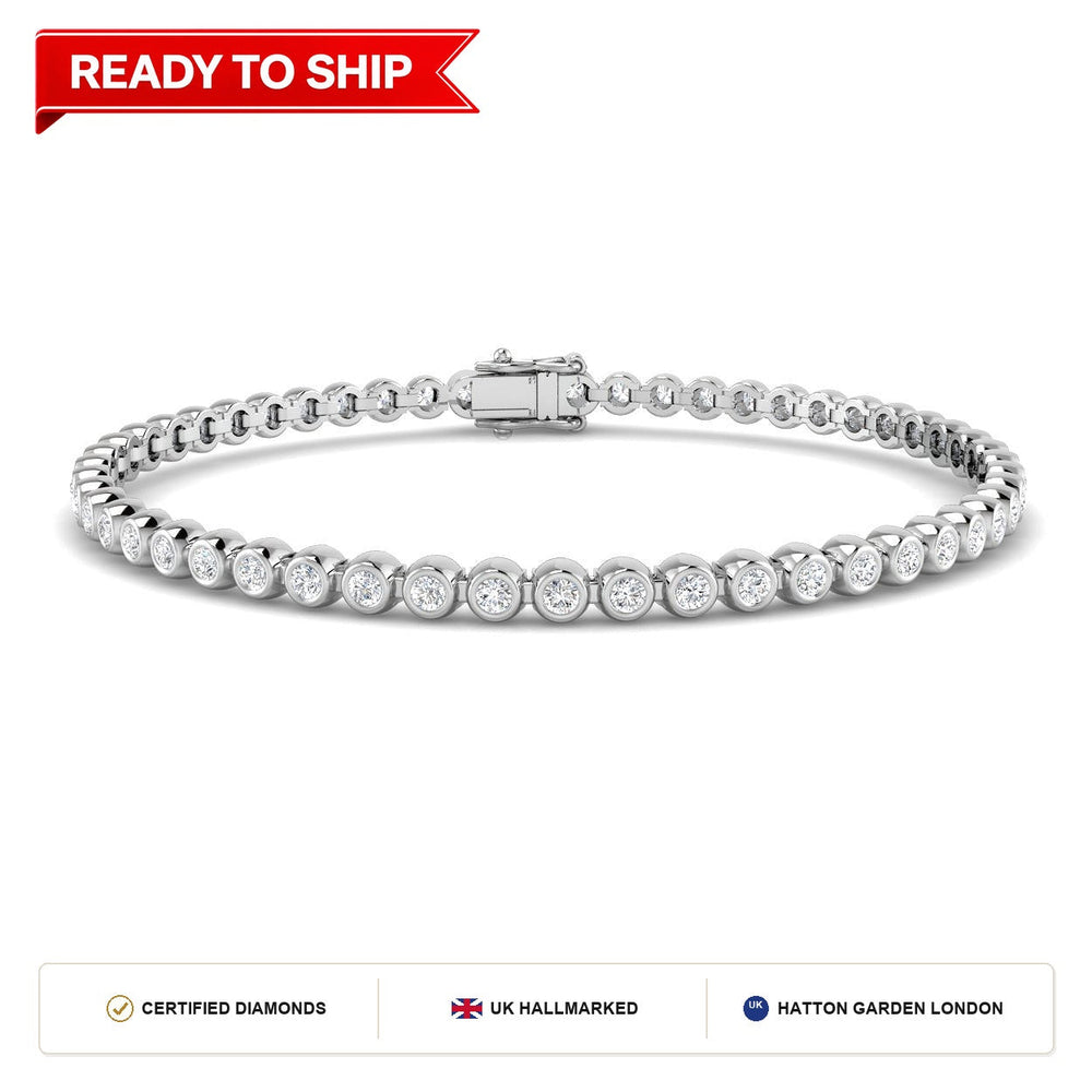 Lab grown diamond tennis bracelet