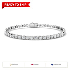 Lab grown diamond tennis bracelet