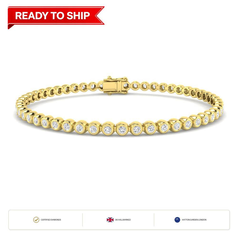 Lab grown diamond tennis bracelet
