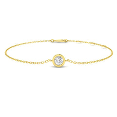 0.30 Ct D-E/VS Lab Grown Diamond Everyday Bracelet 9k Yellow Gold Ready To Ship
