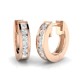 Hoop Earrings - Ergry 0.33ct Round Cut Diamond Pure Radiance