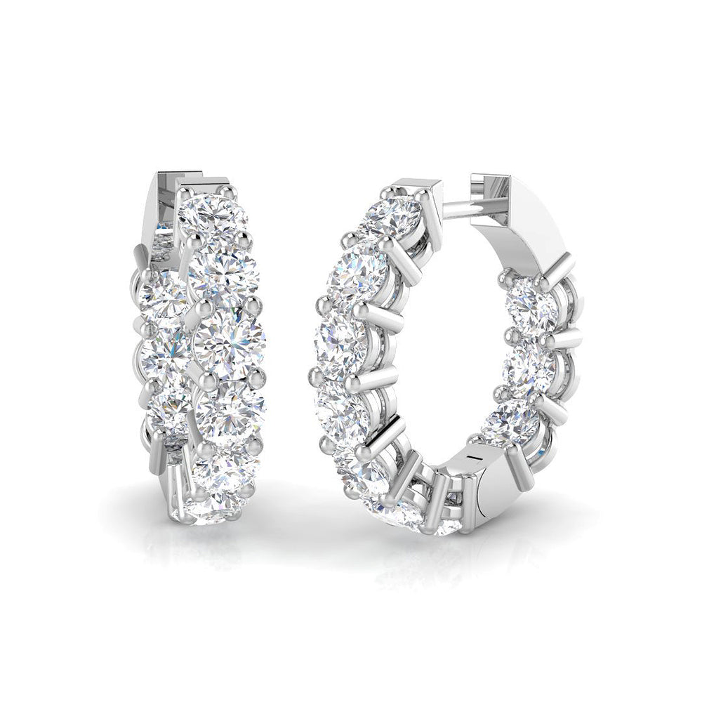 Hoop Earrings - Erely 4ct Ring And Hoop Design