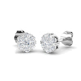 Luxury Casey Cluster Diamond Earrings in 14K Gold - 0.5ct Elegant Glamour