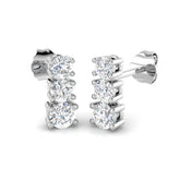 9ct White Gold 0.69ct Lab Grown Diamond Drop Earrings
