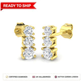 Lab grown diamond earring