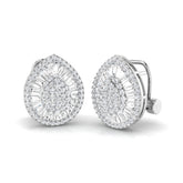 Stud Earrings with Pear Cluster Diamonds | 1.5ct Gold