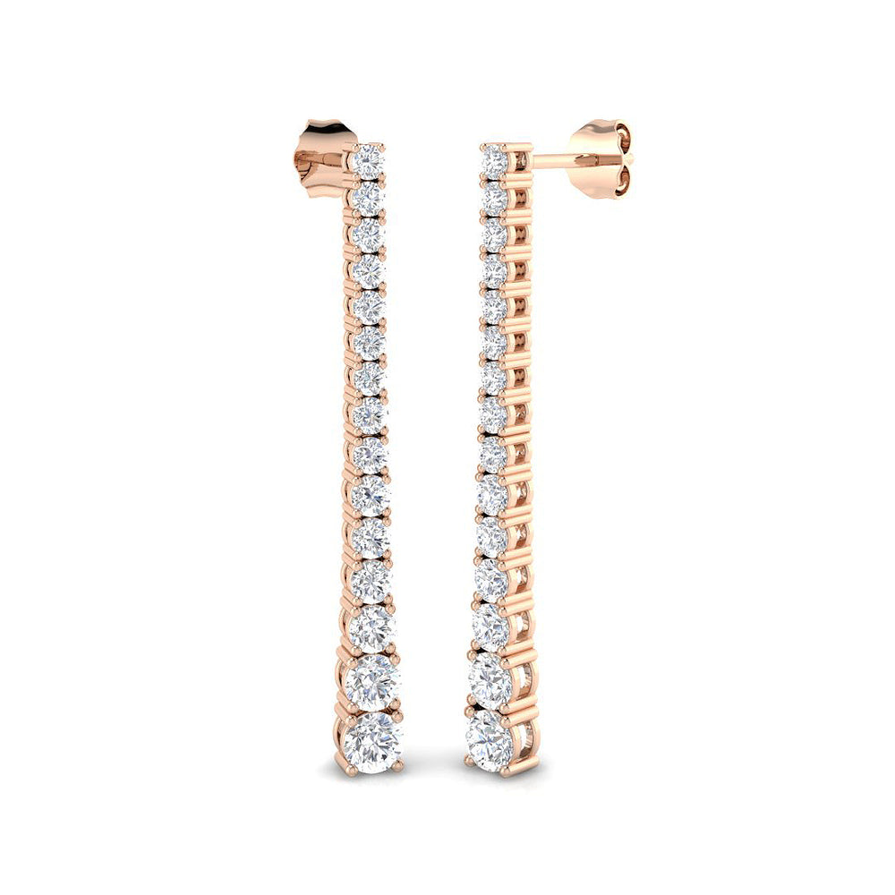 Beautifully Matched Diamond Earring 2.25 ct Platinum, 9ct, 18ct White, Yellow & Rose Gold | Handcrafted Fine Jewellery-11